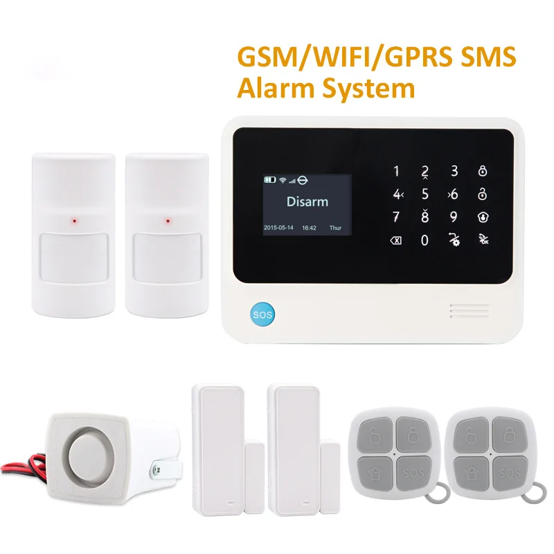 GS-G90B Plus WIFI GSM Alarm System Security Home GSM Alarme System APP Control Wired Alarm Pet lmmune PIR Detector DIY Kit