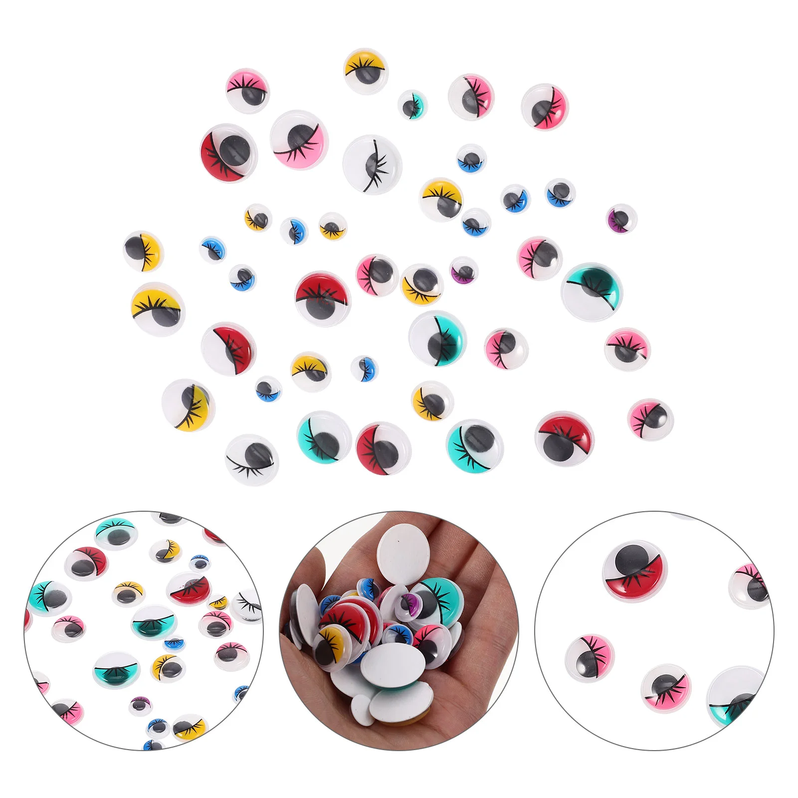 

Eyes Diy Adhesive Eye Self Googly Craft Wiggle Crochet Stuffed Animal Crafts Stickers Big Sticker Round Accessories Puppet