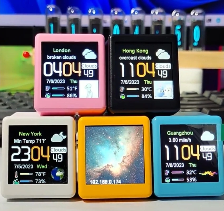 Миниатюрные умные часы для прогноза погоды с Wi-Fi украшения игрового стола. DIY