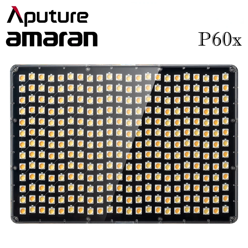 

Aputure Amaran P60x Bi-color P60c RGBWW Full-color LED Panel Photography Light 3200K-6500K Suitable Sidus Link App