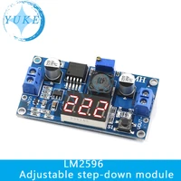 lm2596 buck 3a dc dc voltage adjustable step down power supply module blue led voltmeter