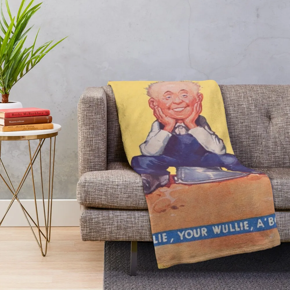 Фото Мягкое Фланелевое декоративное меховое одеяло Baphomet Hypebeast, Роскошное Одеяло Oor Wullie 1941 с винтажным принтом Одеяла №2