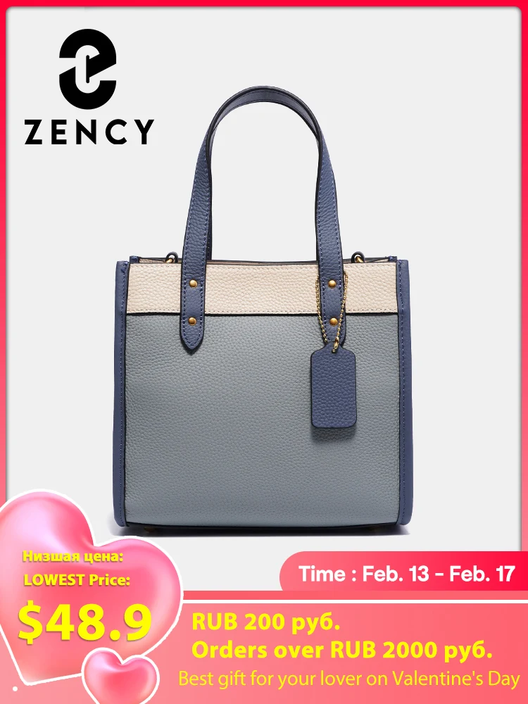 2023 Zency Luxury Designer Women Handbag High Quality Genuine Leather Shoulder Bag Ladies Crossbody Bag Girls School Bag Purse