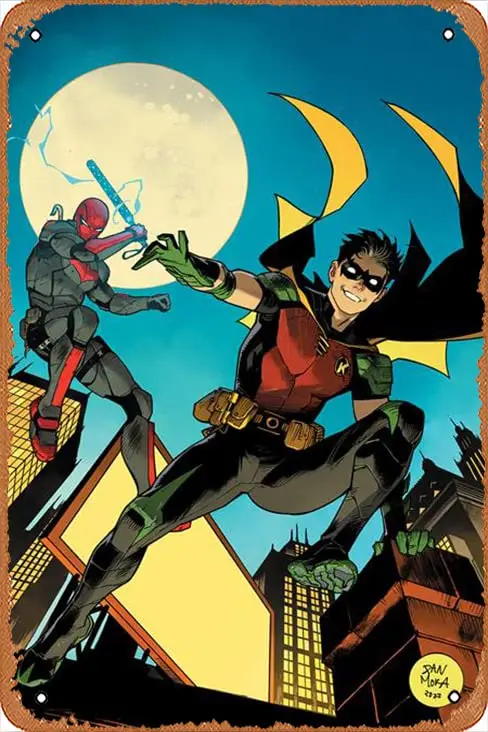 Muecddoa Тим Дрейк Робин #3 B дан Мора винтажный комикс плакат оловянные знаки