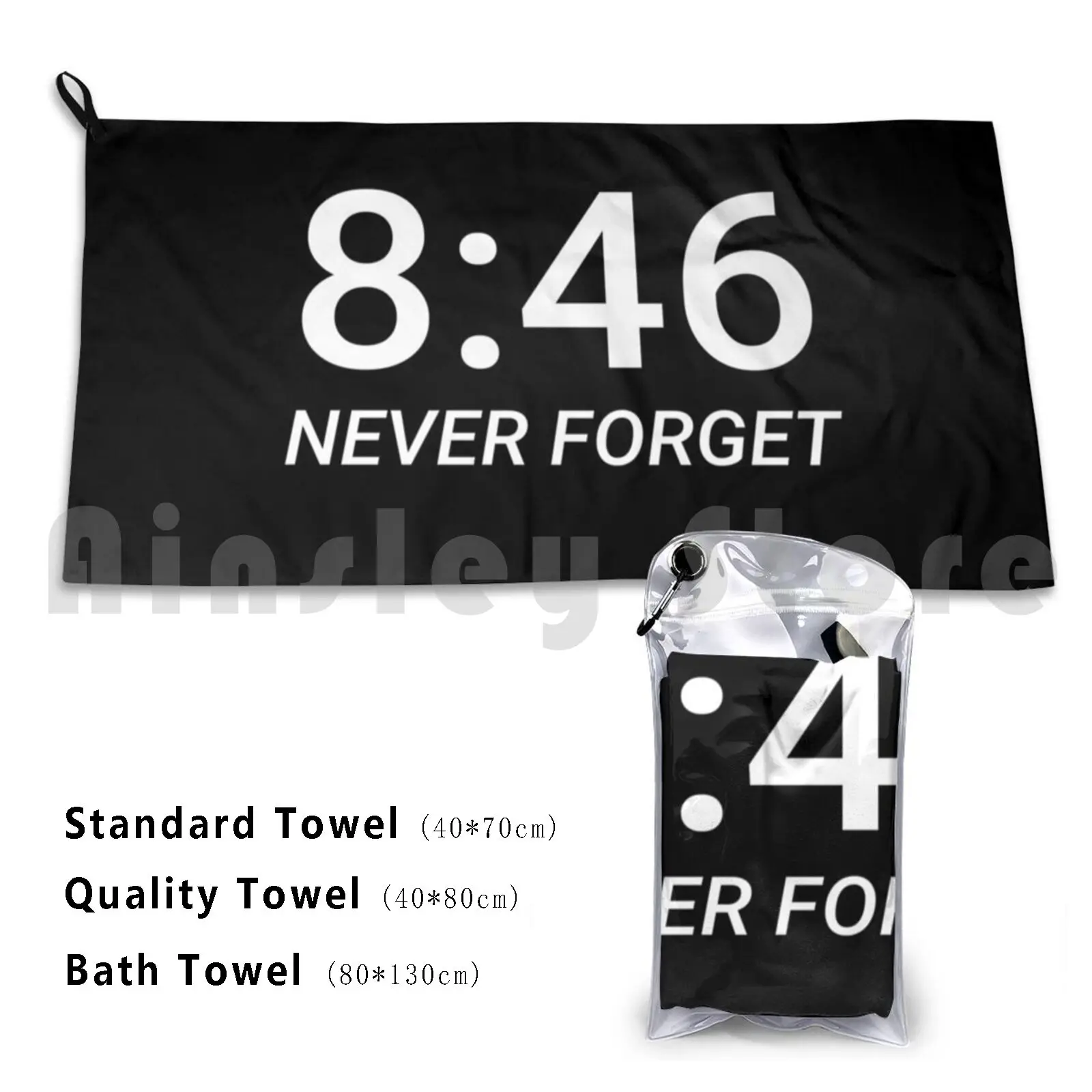 

8 Minutes 46 Seconds Never Forget Bath Towel Beach Cushion Black Lives Matter Black Lives Matter Protest Equal
