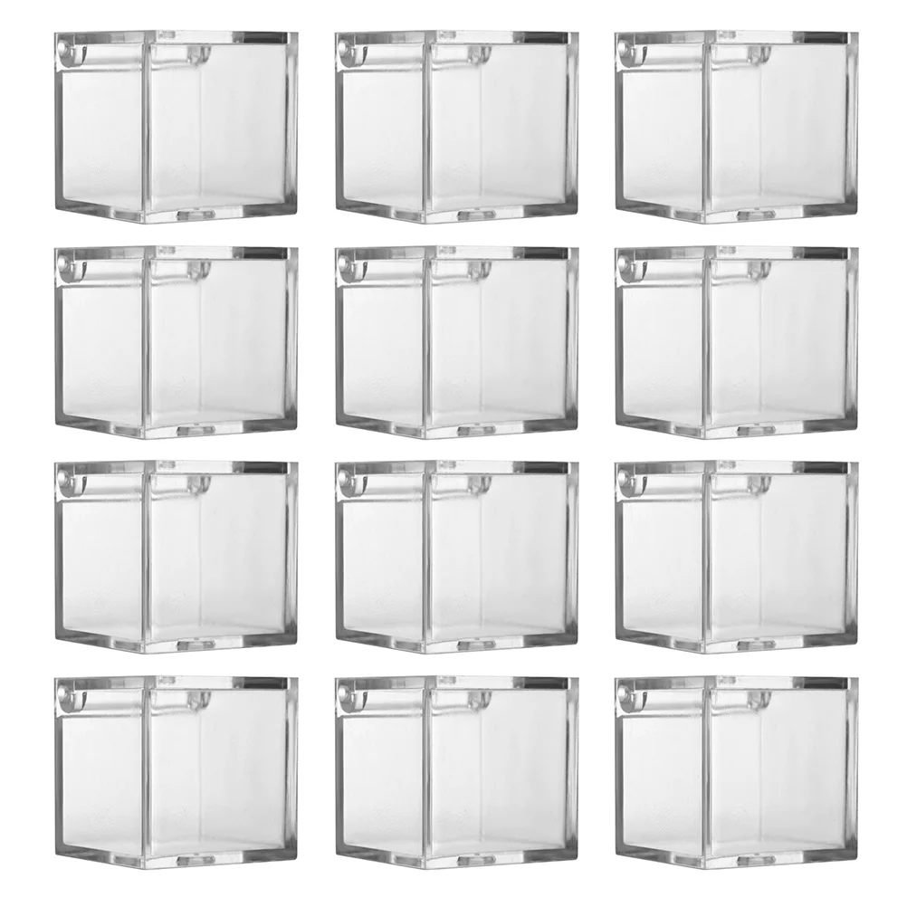 

12Pcs Transparent Candy Boxes Plastic Sweets Boxes Jewelry Storage Boxes