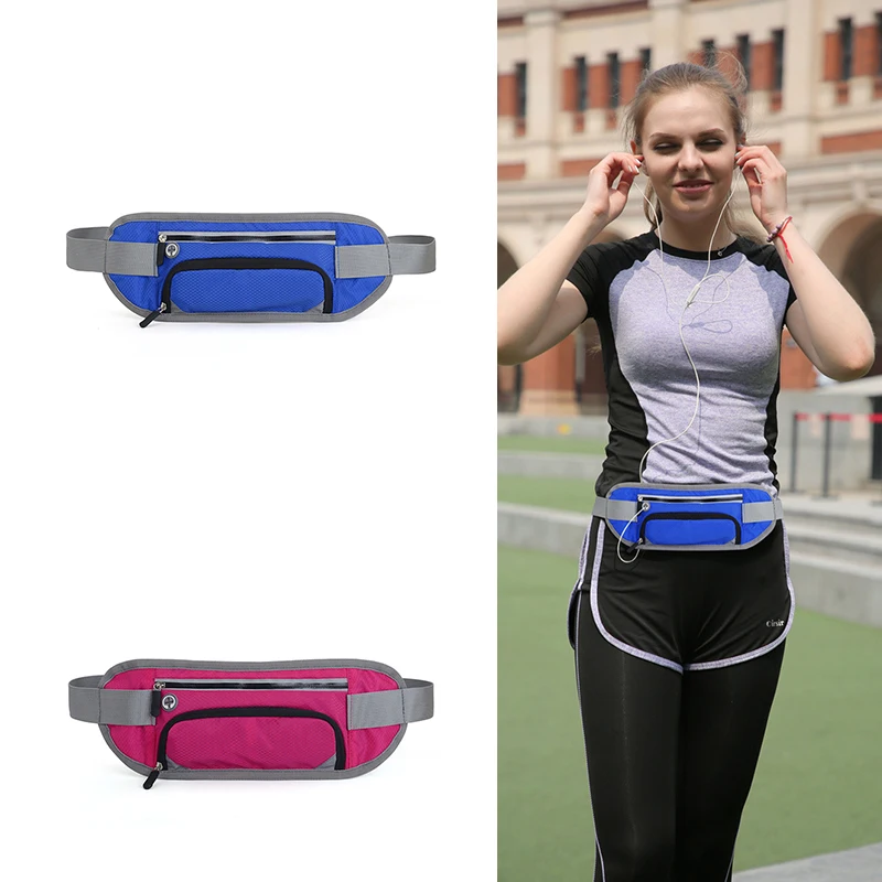 Fashion Sports Running Bag Mens Chest Bag Belt Bag Reflective Tape Utility Travel Fanny Pack Running Bag Waist Bag
