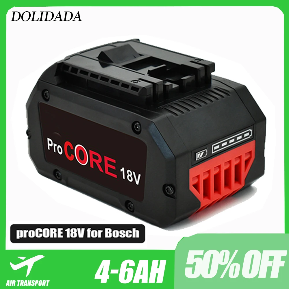 

100% New Pro core 18V 6000mAh 5000mAh 4000mAh Lithium-Ion Battery Pack GBA18V80 for Bosch 18 Volt MAX Cordless Power Tool Drills