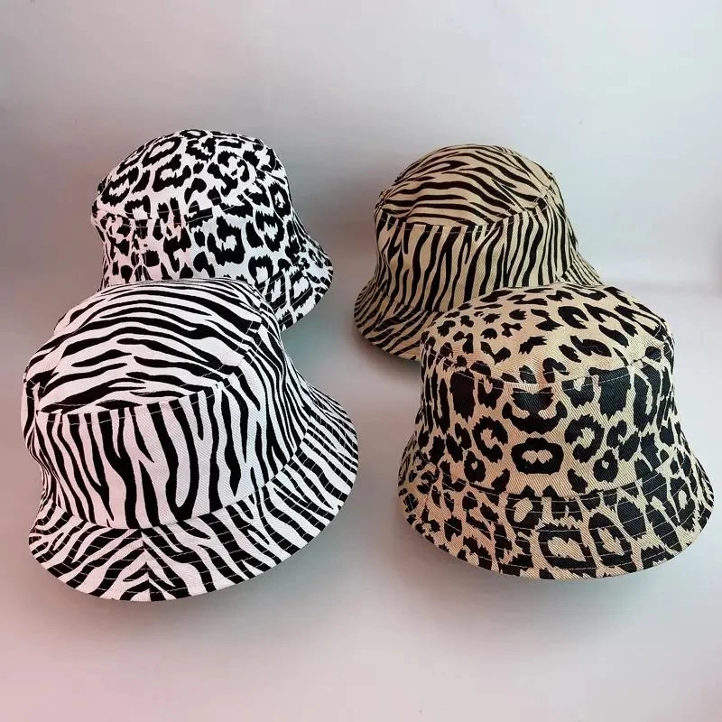 Детская шапка тонкая Рыбацкая для мальчиков и девочек с леопардовым принтом