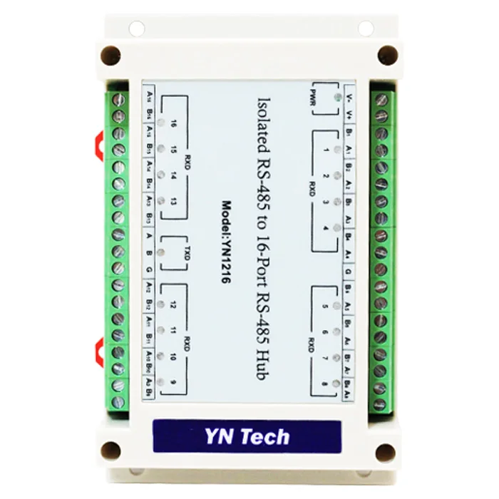 

Lightning protection isolation type bidirectional 16 channel 16 port RS485 hub yn1216 distributor splitter