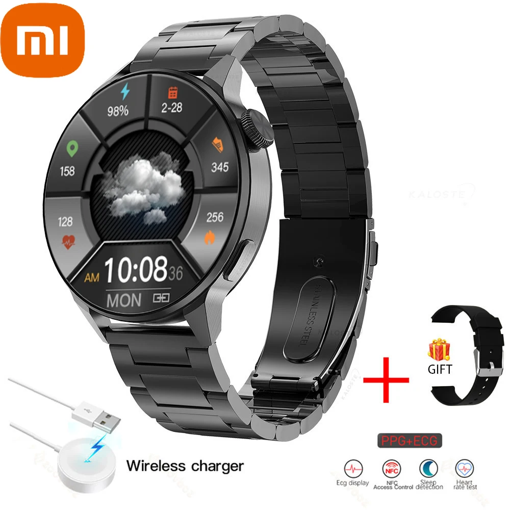 

Xiaomi NFC Smart Watch Men Bluetooth Call Sport GPS Track Watch Wireless Charging Heart Rate ECG PPG Smartwatch for Android IOS