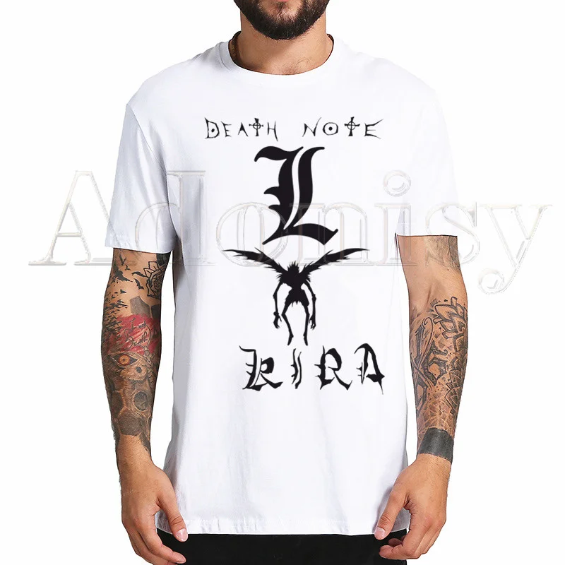 

Death Note Men Printing Clothing Short Sleeve Casual 90s Cartoon Fashion Clothes Print Tee Top Tshirt