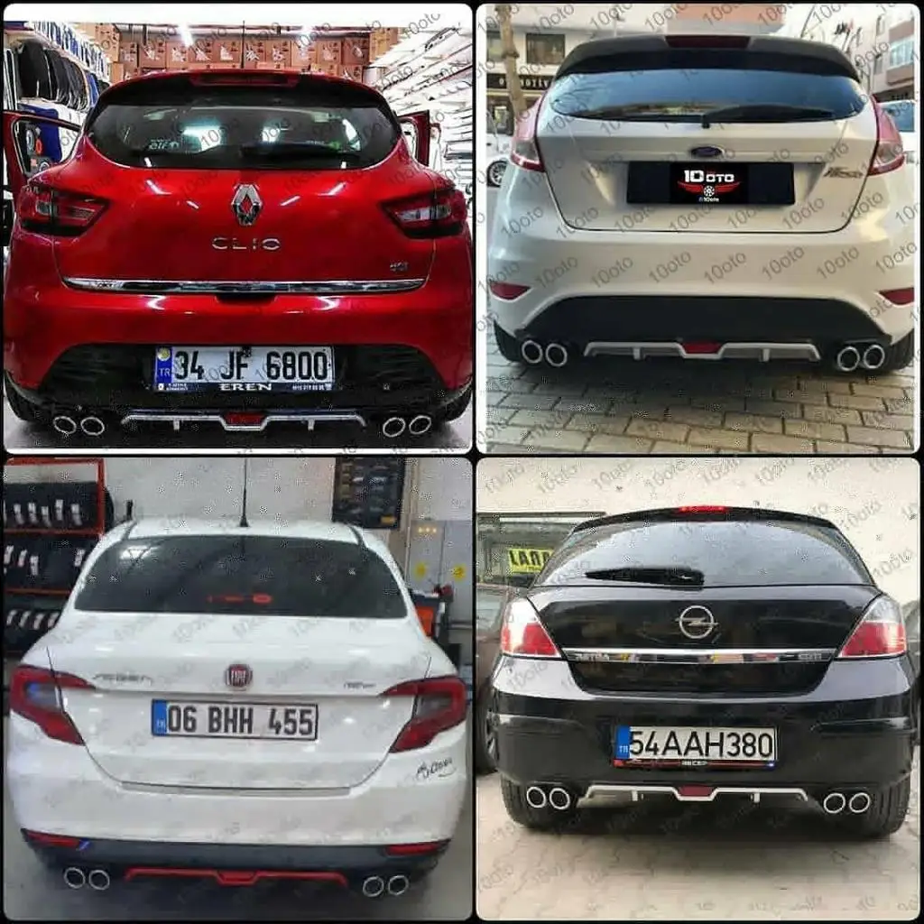 Автомобильный задний бампер шесть спойлеров диффузор для Toyota Auris универсальный