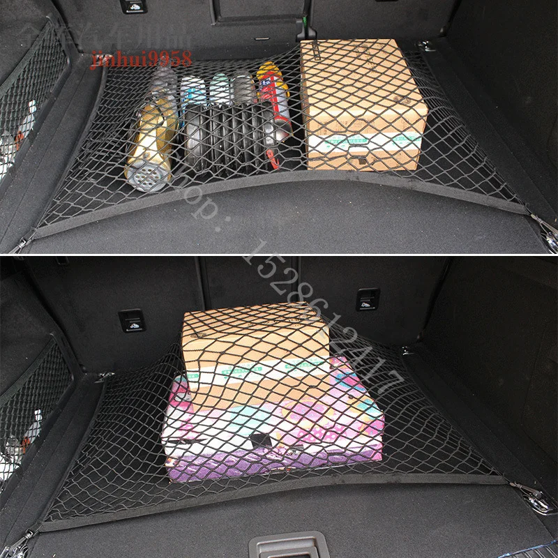 

For KIA CEED ED JD CD Cee'd 2010-2019 Car Mesh Cargo Net Holder Trunk Auto Elastic Storage 4 Hook Organizer Styling Accessories