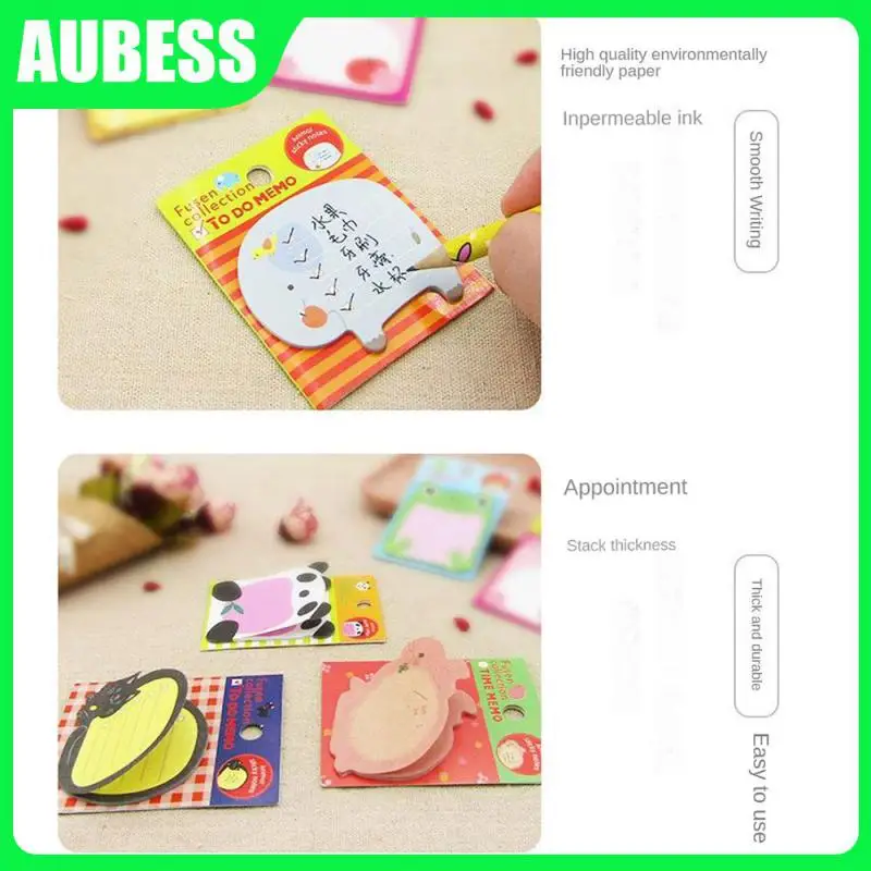 

Cute Notes Environmental Protection Paper High Quality No Degumming Animal Notes Korean Stationery