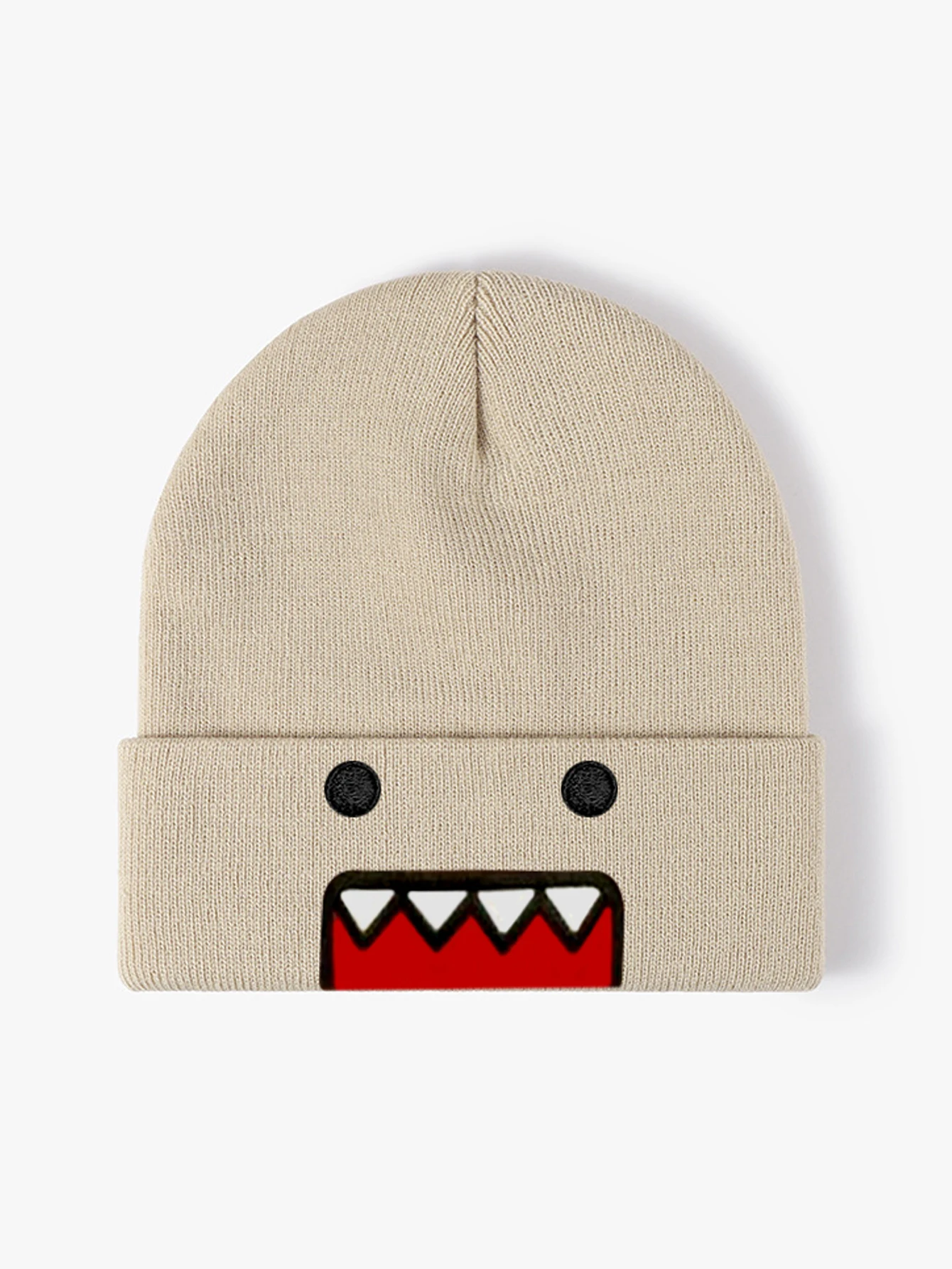 Модная вязаная шапка с вышивкой из мультфильма Ins Tama Jun для мужчин и женщин теплая