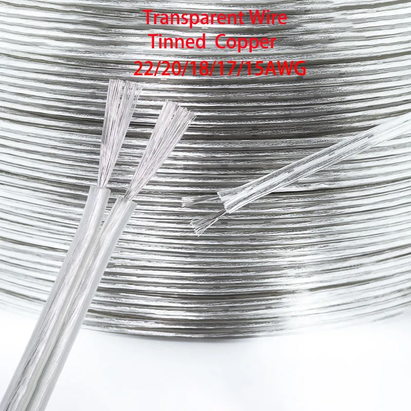 

Прозрачный провод, Параллельный RGB 2P 22/20/18/17/15AWG, изоляция, огнезащитный светодиод/стандартный провод, кабель для динамика, кабель для динамика