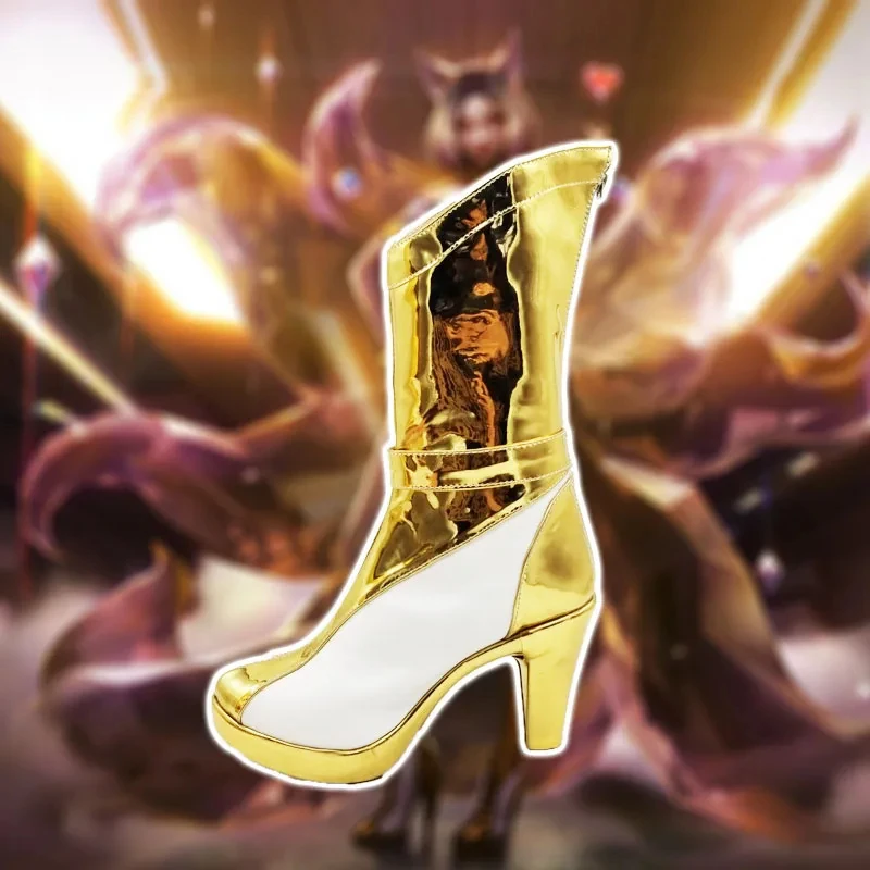 Фото Обувь для косплея Cosroad LOL KDA Ahri, женские золотые ботинки Kaisa Prestige Edition gf;.9 №3
