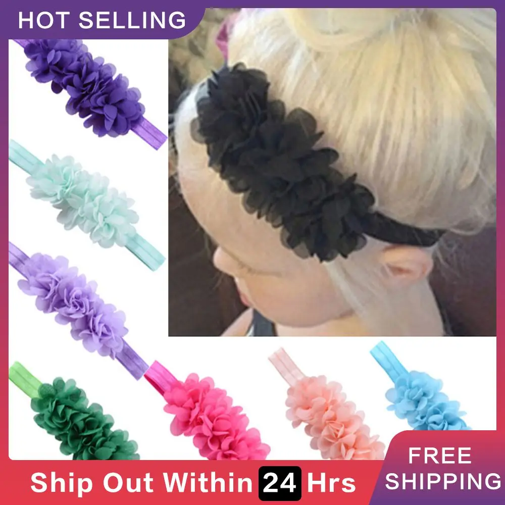 

Эластичная Повязка на голову, мягкая нейлоновая Детская повязка на голову, не повреждает или не закручивает волосы, Цветочная повязка для волос, эластичная повязка для волос для младенцев