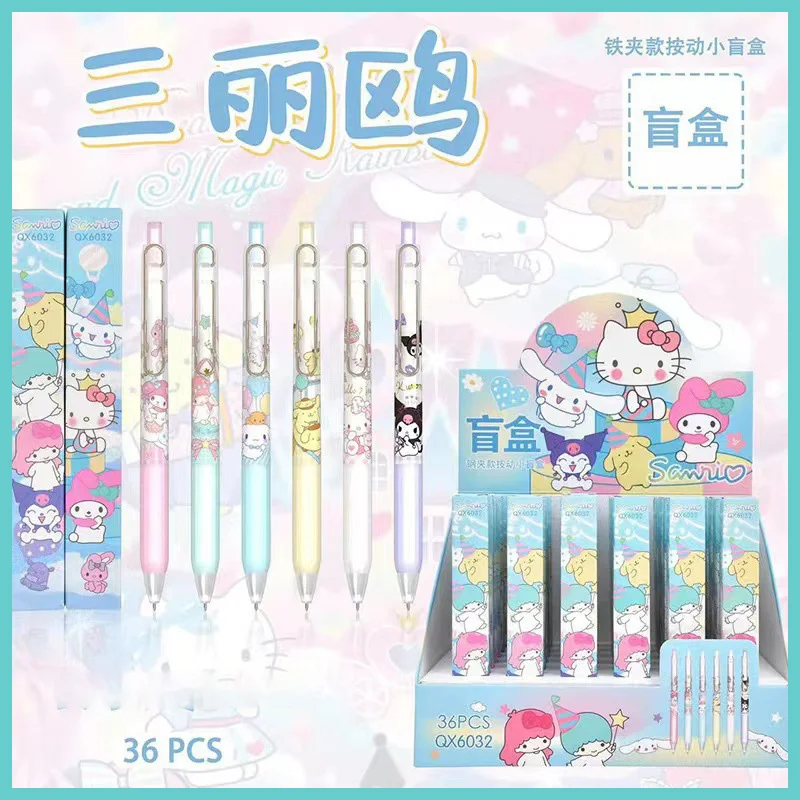 

Новинка 0,5 мм Sanrio случайный стиль My Melody Kuromi мультипликационная гелевая ручка с прессом для воды милый черный кавайный Канцтовары аниме игру...