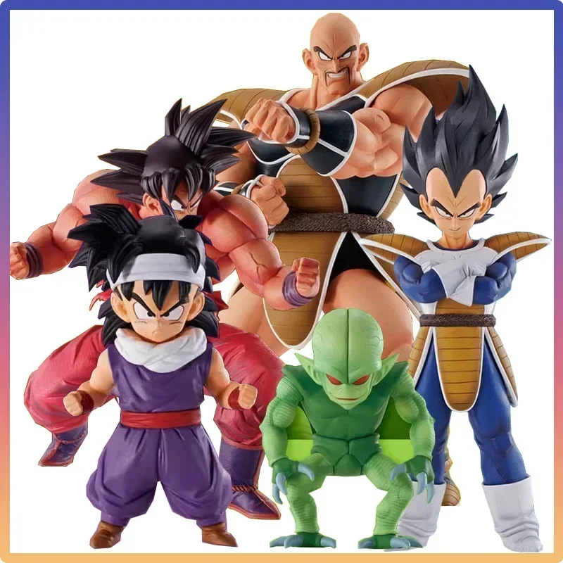 

Bandai Original Dragon Ball Z Figure Super Saiyan Goku Vegeta Gohan Nappa Anime Action Figures Statuary Toy Models in Stock