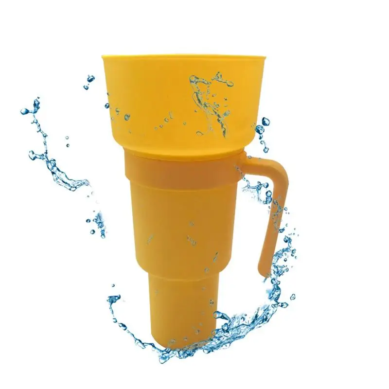 

Stadium Tumbler 2-in-1 Popcorn Bucket With Straw For Drinks Snack And Drink Tumbler Heat-Resistant Cups For Park Movie Center