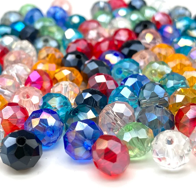 

2 3 4 6 8mm Austria Faceted Crystal Beads Rondelle Loose Spacer Bracelets Earring DIY Glass Beads for Jewerly Making