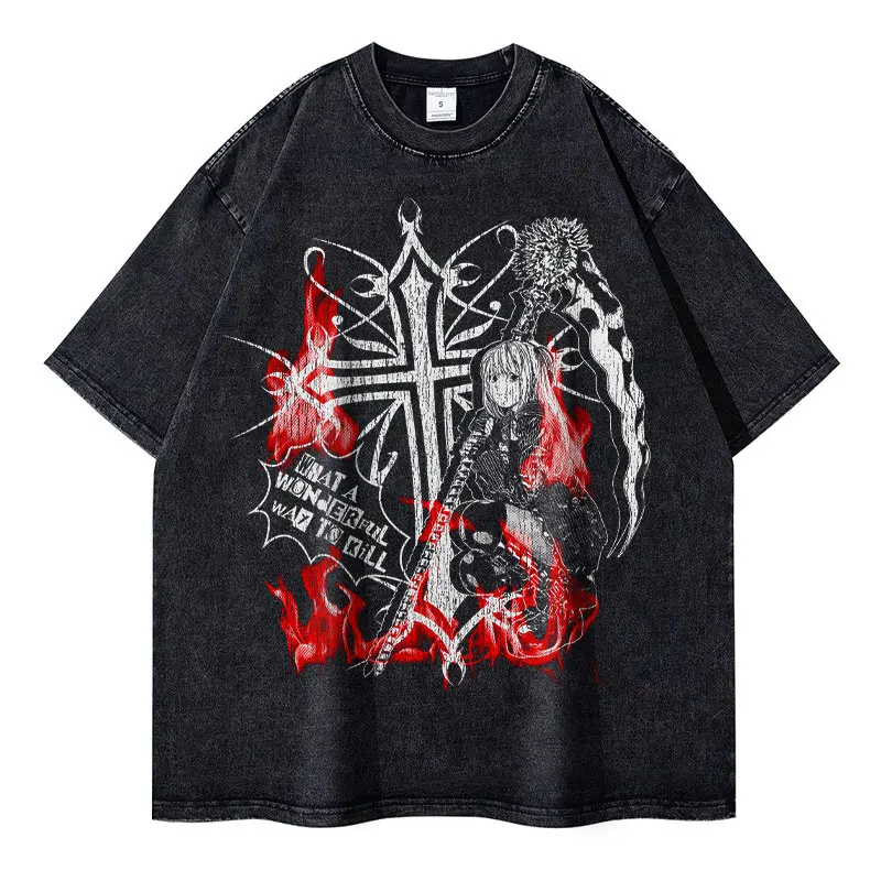 Мужская футболка Enwought Death Note oversize хлопок