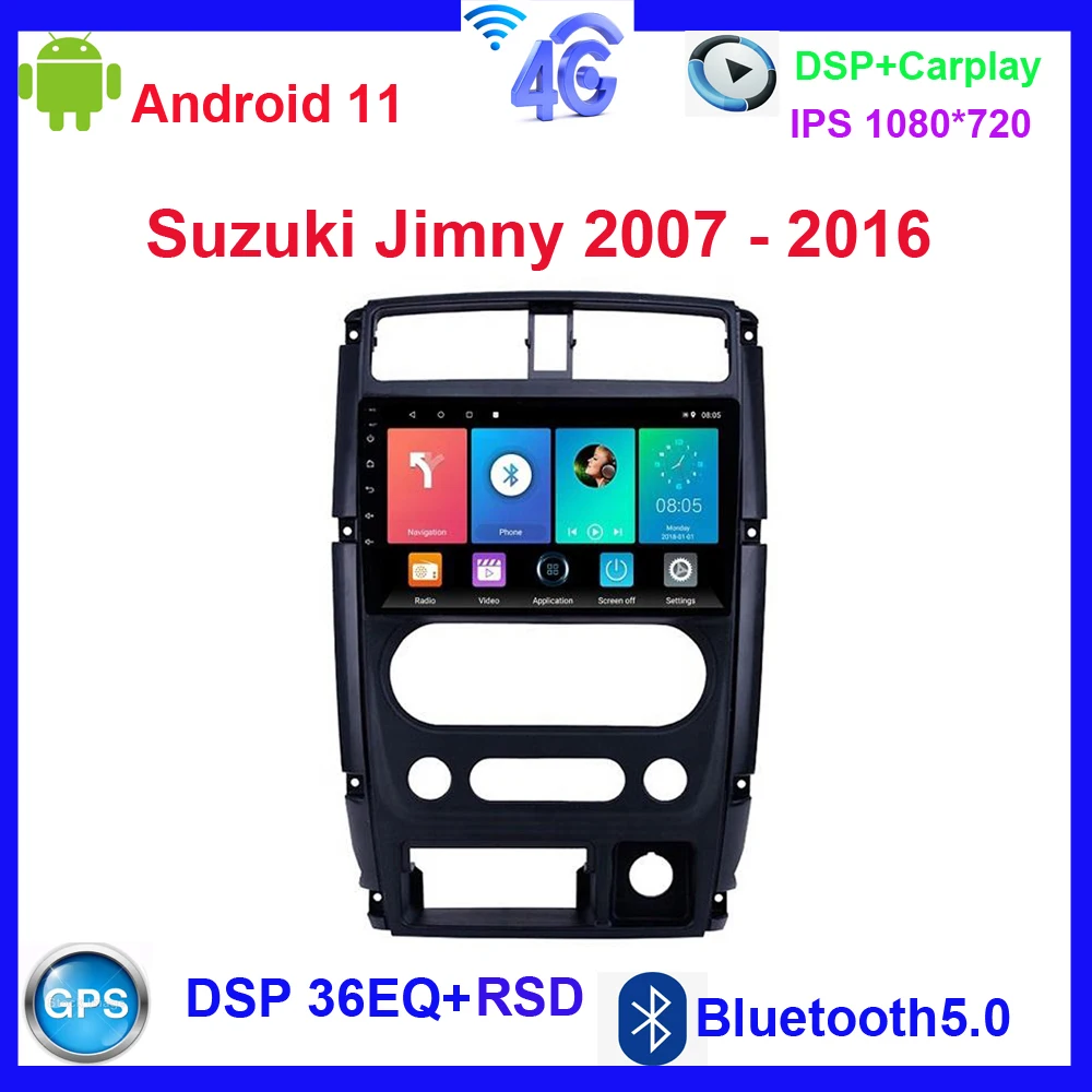 

Android11 For Suzuki Jimny 2007 - 2012 Car Radio Multimedia Video Player Navigator GPS DSP IPS Stero Auto Android 2 DIN DVD