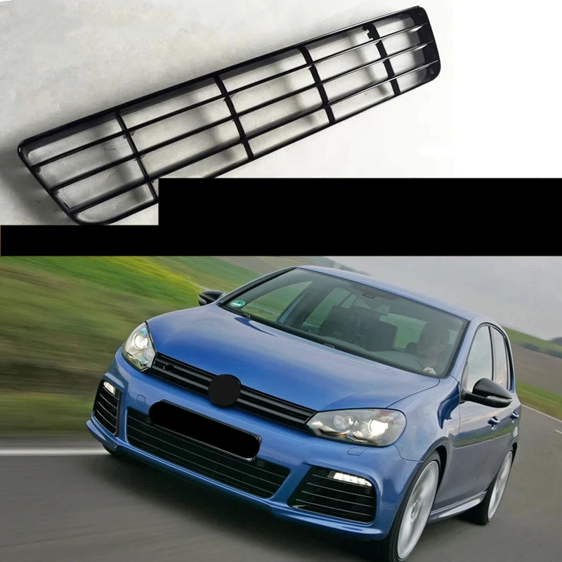 GOLFLIATH R20 style ABS glossy black lower Grille front bumper grill For Volkswagen VW Golf 6 MK6 GTI R20