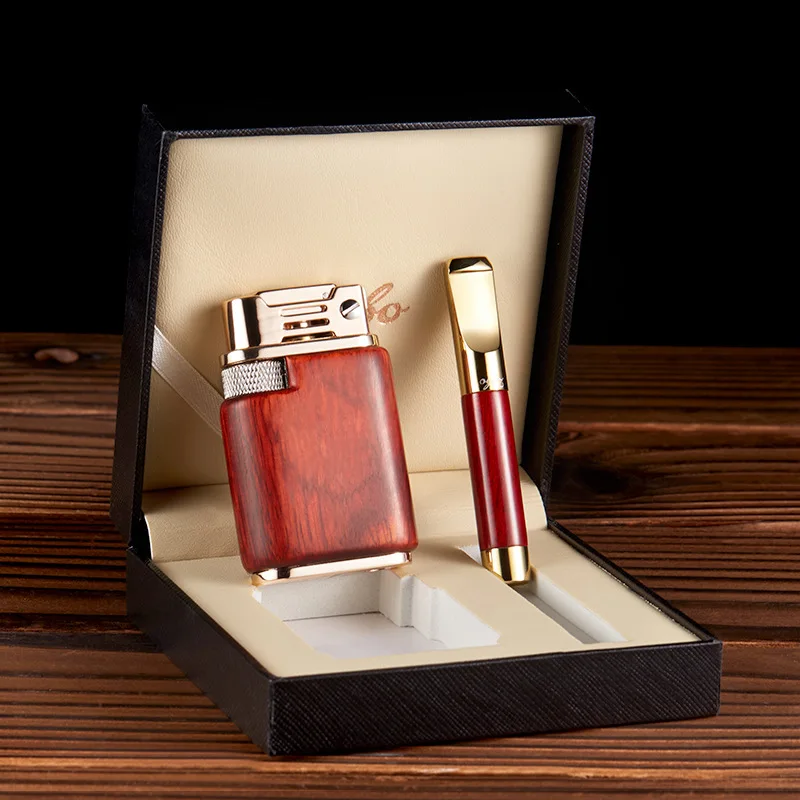 

Sandalwood Cigarette Holder Kerosene Lighter Combination Product Washable Cigarette Holder Circulating Type Smoke Cleaner