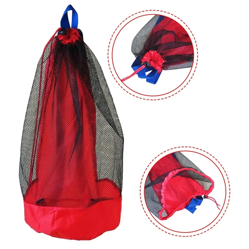 Portable Beach Bag Foldable Mesh Swimming Bag For Children Beach Toy Baskets Storage Bag Kids Outdoor Swimming Waterproof Bags