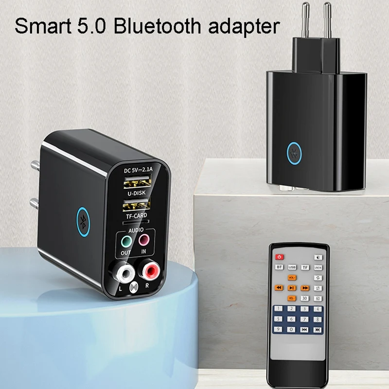 

Bluetooth приемник передатчик 2-в-1 Bluetooth 5,0 AUX аудио адаптер для ТВ наушников динамиков стереосистемы