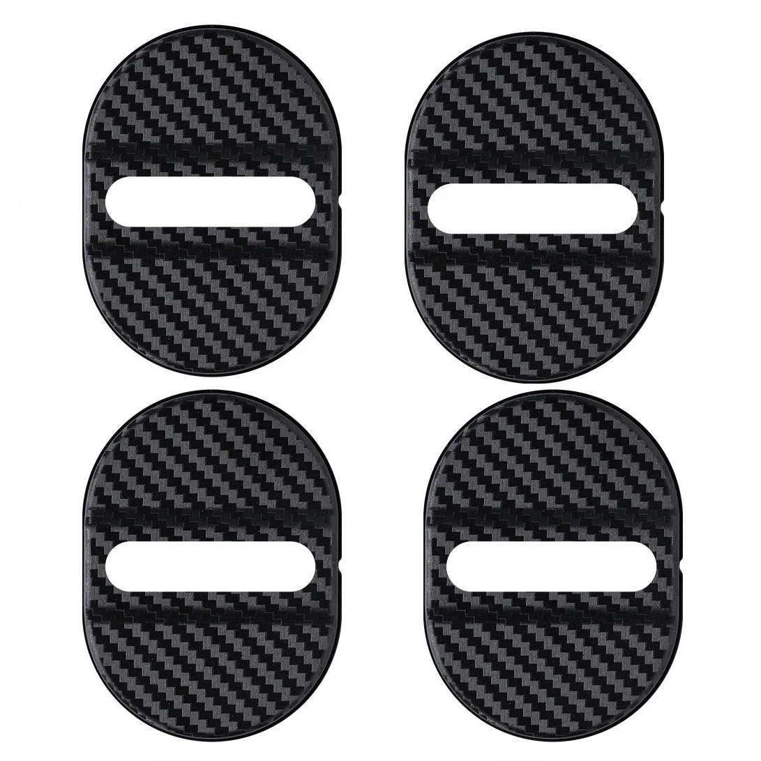 

Дверной замок автомобиля, антикоррозийный защитный чехол из углеродного волокна, пластиковые чехлы для дверного замка автомобиля, защитное украшение, автомобильные аксессуары