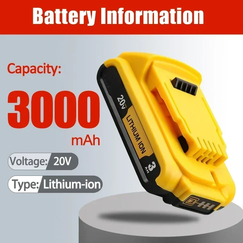 Литий-ионный аккумулятор 18 В 20 3 0 Ач для Dewalt Max Tools