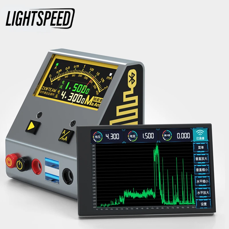 

Анализатор записи тока MaAnt, 3,2 дюймовый экран IPS 4,3 в/8 в, поддерживает беспроводную передачу по Bluetooth с двумя сотовыми телефонами