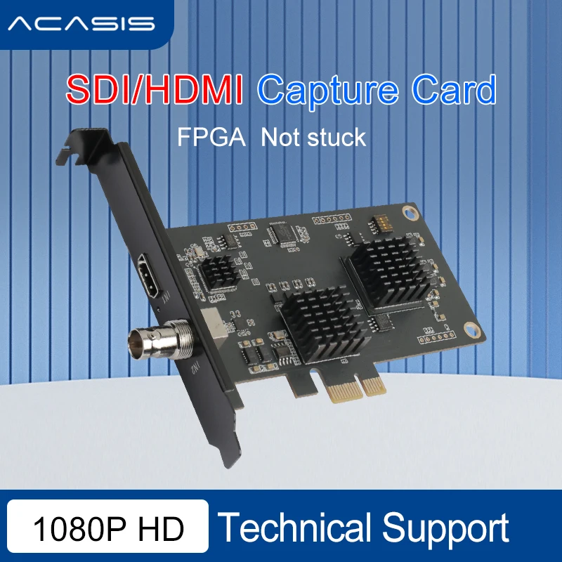 

ACASIS HD Capture Card SDI/HDMI-compatible PCIE 1920*1080P 60FPS Capture Record Image for PS5/NS/Computer Live Streaming