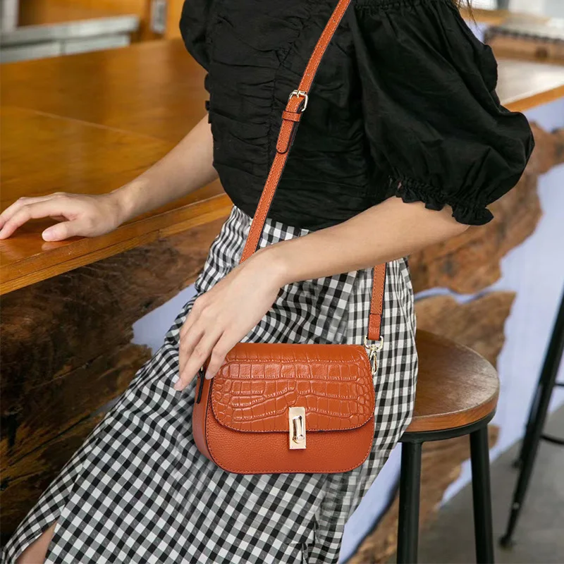 Original Style Genuine Leather Bag Girl Luxury Fashion Designer Women Shoulder Bag Crossbody High Quality Latch Bag