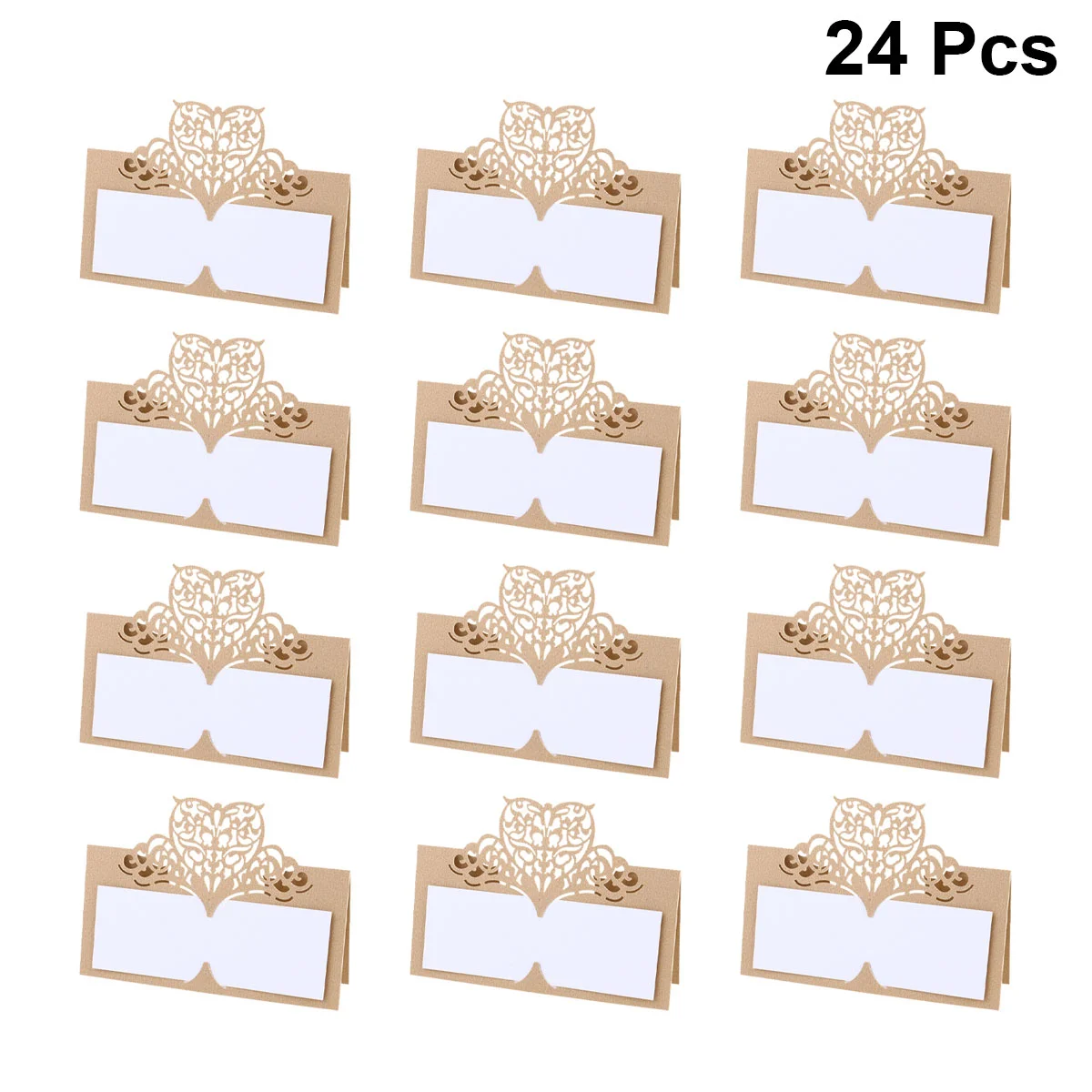 

Place Nametable Party Wedding Blank Paper Favors Heartseating Placecards Setting Shaped Foldeddinner Tent Decorative Hollow Out