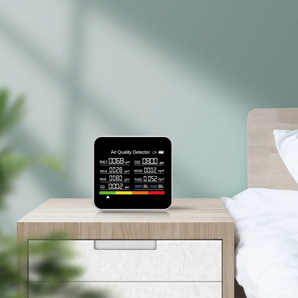 

Портативный детектор газа 9 в 1, многофункциональный детектор газа с цифровым дисплеем, с поддержкой Bluetooth, подходит для дома, теплиц, складов