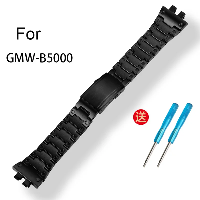 Stainless Steel Watch Strap For Casio GW-B5600 DW5600/M5610/GMW-B5000/GA2100/GM-2100 WatchBand Solid Metal Steel Strap Bracelet