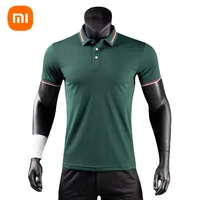 xiaomi double sided jacquard collar polo shirt mens breathable moisture absorbing skin friendly lapel short sleeved t shirt