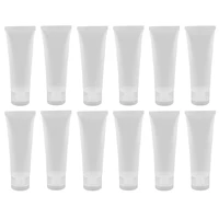 100ml empty portable refillable clear soft tubes bottles with flip cover makeup sample travel packing container holder