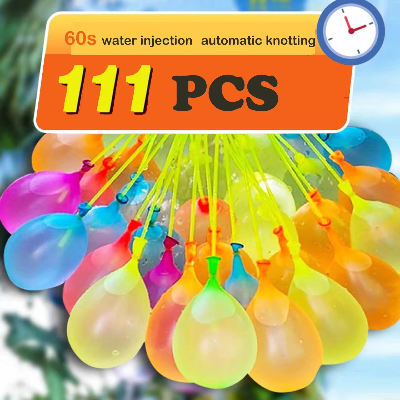 

Water Bombs Balloon 111pcs Amazing Filling Summer Water War Recreation Game Supplies Children Outdoor Beach Toy Party Gift Toys