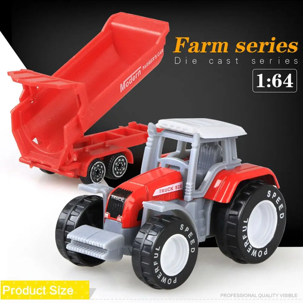 

1pc Mini Children Kids Boy Toy Engineering Car Model Tractor Toy Farmer Vehicle Bulldozer Models Model Car Toys Educational Toy