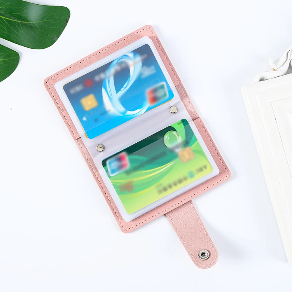 24 Bits Credit Card Holder Business Bank Card Pocket Pu Large Capacity Card Cash Storage Clip Organizer Case ID Holder Pouch