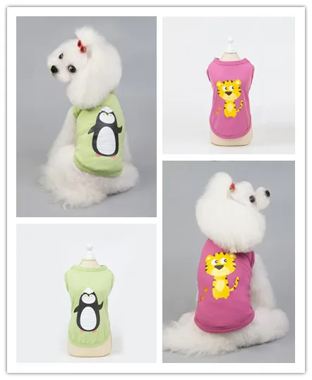 

Soft Cat T-shirt Puppy Dog Clothes Cute Pet Clothes Cartoon Pet Clothes Summer Shirt Small Pet Casual Vests For Small Dogs Cats