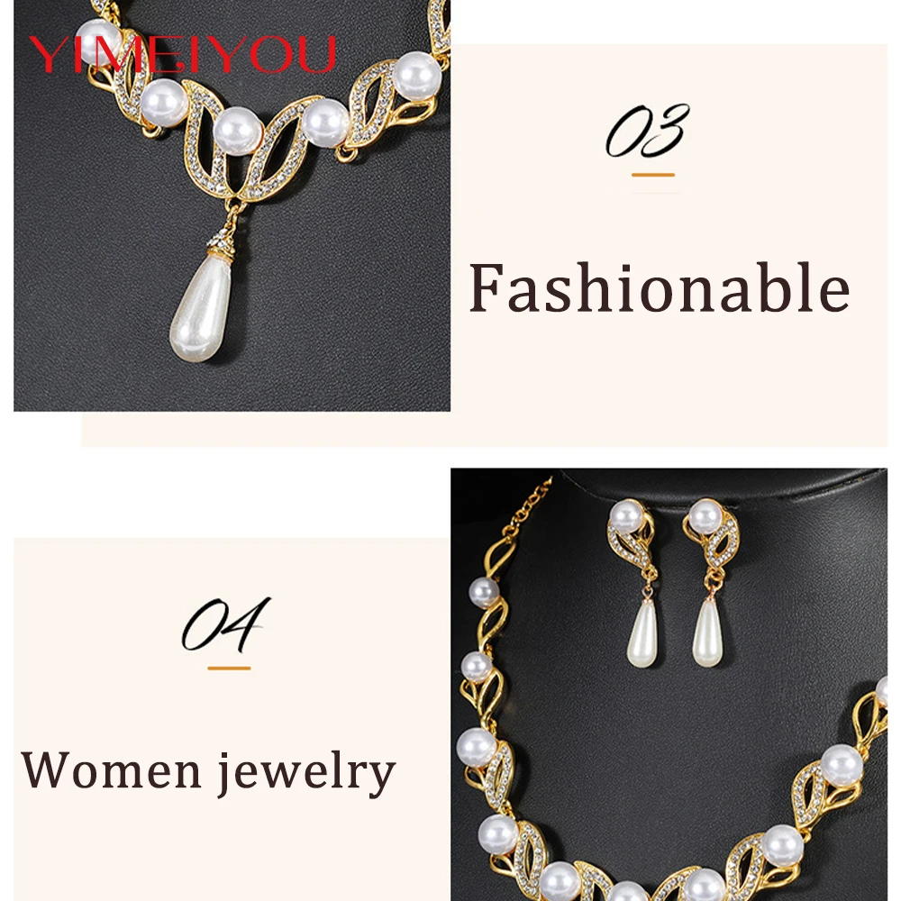 Zircon Earrings Fashion Jewelry Necklace Sets Korean Circle Light Luxury New Style Simple Trendy Elegant Female Free Shipping images - 6