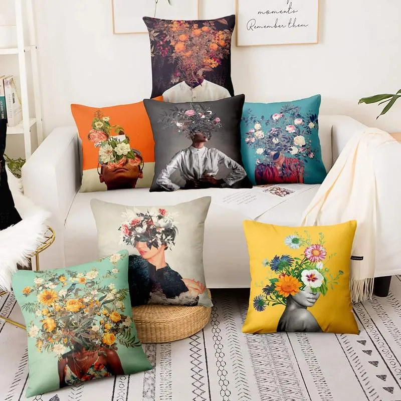 

You Loved Me A Thousand Summers Ago Nordic Art Prints Pillowcase Bloom Girls Cushion Decorative Pillows Home Decor Sofa Throw