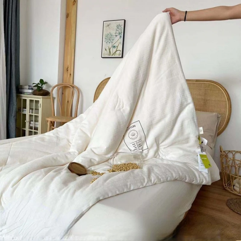

50% Soybean Fiber Type A Maternal Infant Cotton Antibacterial Thickened Winter Quilt Spring Autumn Washable White Comforter